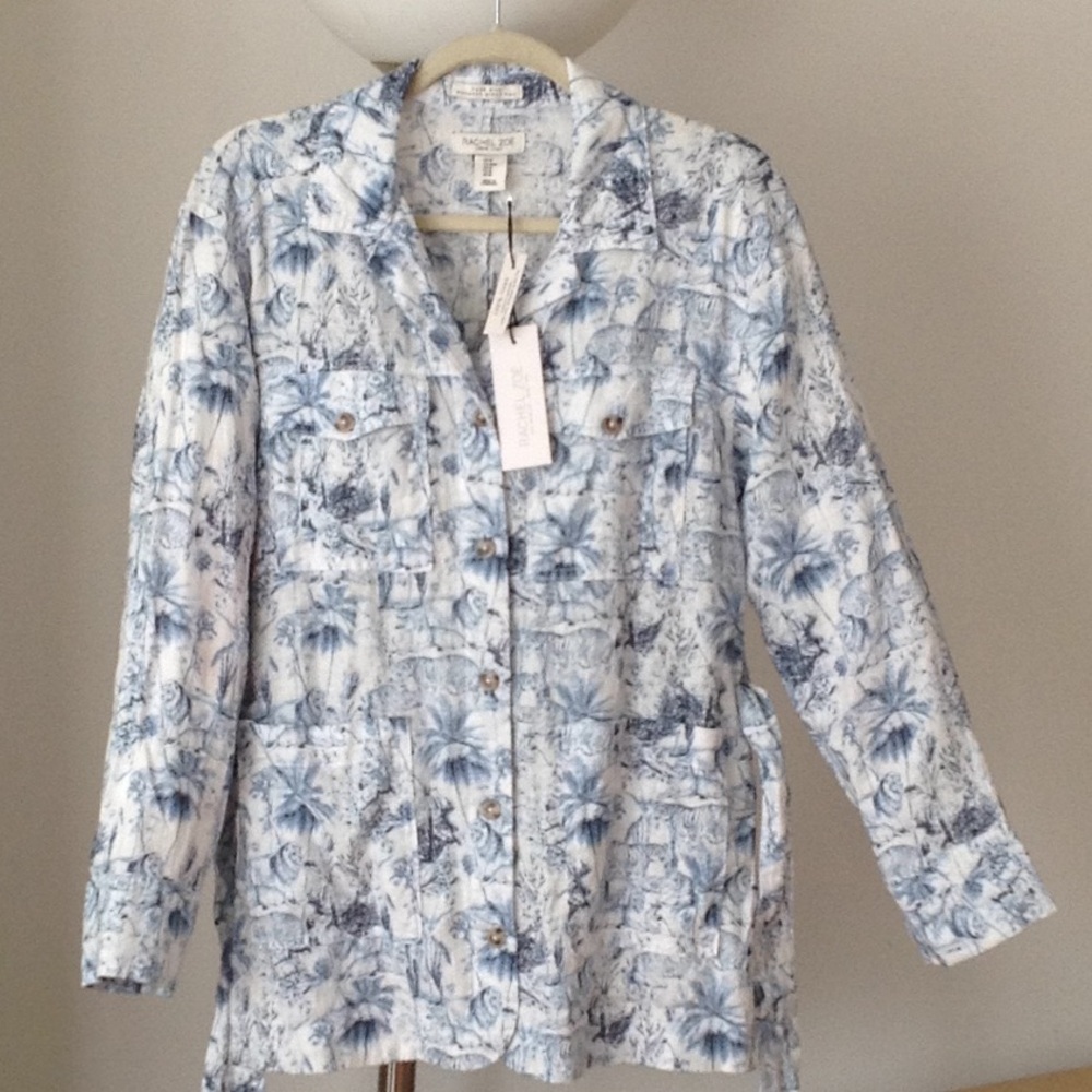 🦋💎🦋 Rachel Zoe - Brand New 100% Linen Jacket - Picture 5 of 7